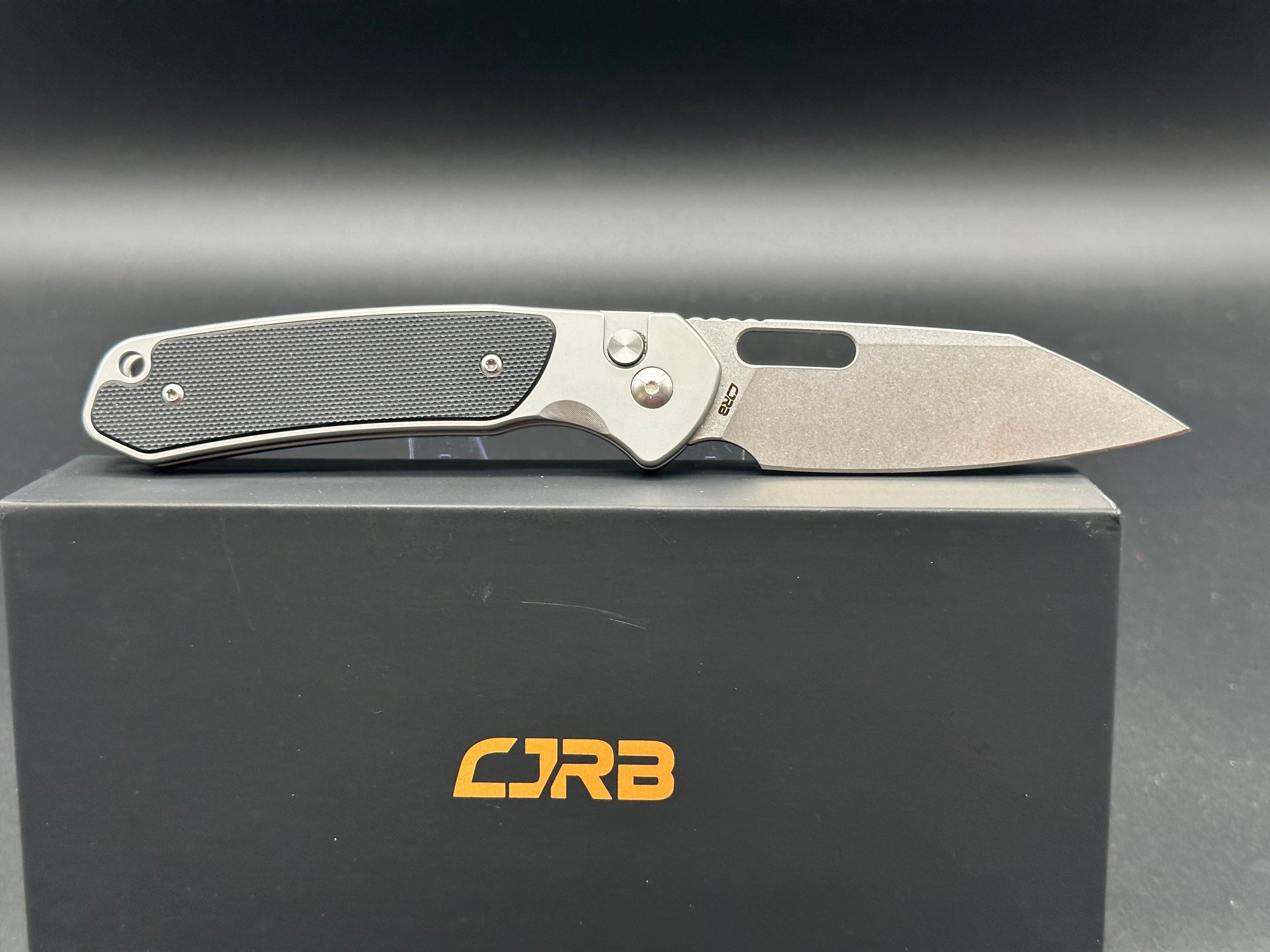 CJRB Perfect Pyrite Alt EDC Folding Knife - Button Lock Left Handed Version for Everyday Carry, Outdoor Activities & Tactical Use