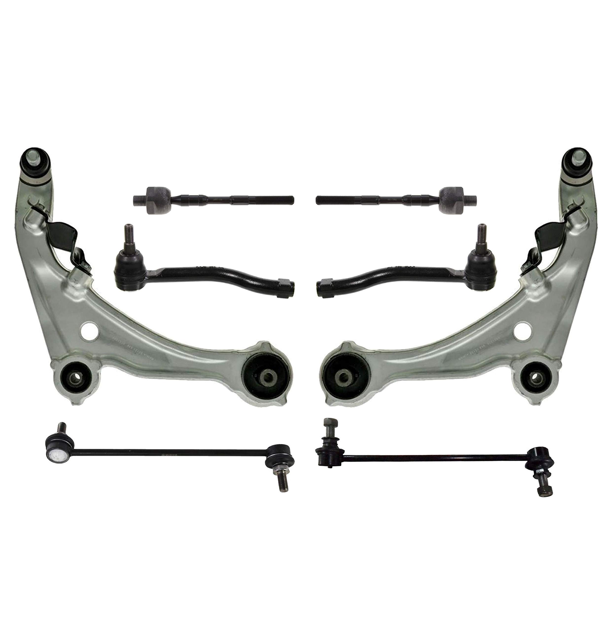 8-Piece Suspension Kit for Nissan Altima 2007-2012 (Excluding Hybrid) & 2013 Coupe - Tie Rod Ends, Control Arms, Sway Bar Links - Left & Right Side Replacement Parts - Perfect for Smooth Ride & Handling Repairs