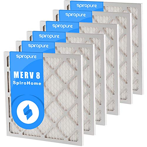 SpiroPure 28x35x1 MERV 8 Pleated Air Filters - 6 Pack | High Efficiency HVAC Furnace AC Filters | Made in USA | Perfect for Home, Office & Commercial Use