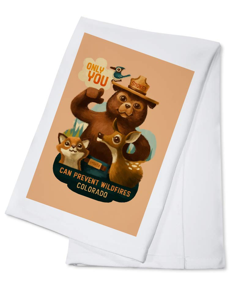 Colorado Smokey Bear and Friends 100% Cotton Tea Towel - Decorative Hand Towel for Kitchen, Bathroom & Home Decor | Perfect for Dish Drying, Gift Giving and Rustic Farmhouse Style