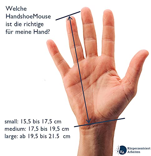 Ergonomic Ambidextrous Handshoe Mouse - Bluetooth & Wired Connectivity - Left/Right Hand Switchable - Compact Size for Office & Home Use