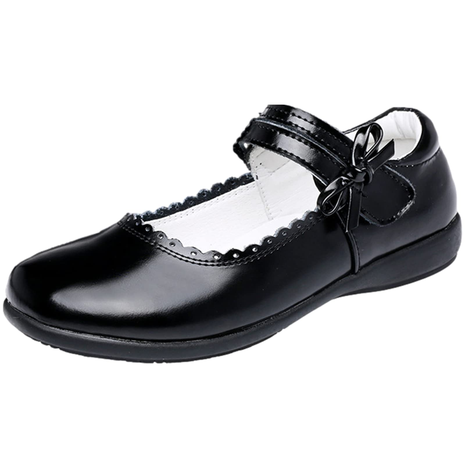 Rismart Girls Mary Jane Flats - Lace-Up Princess School Shoes for Back to School, Parties & Special Occasions | Comfortable & Stylish Dress Shoes for Toddler & Little Girls