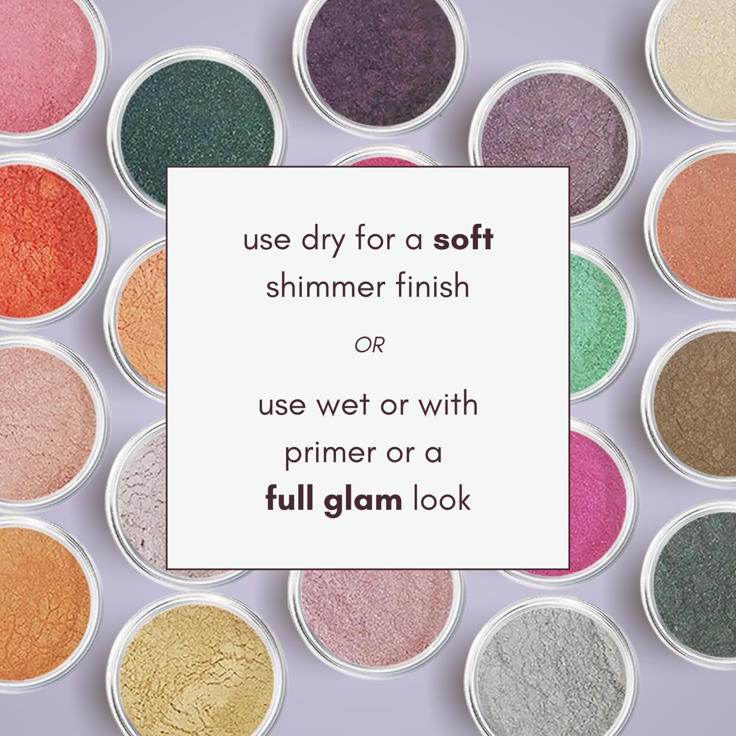 Organic Crushed Ruby Mineral Powder Eyeshadow Palette - Vegan Shimmer & Glitter Eye Makeup for Day & Night Looks, Cream Eyeshadow Singles & Loose Highlighter Powder for Parties, Weddings & Special Occasions