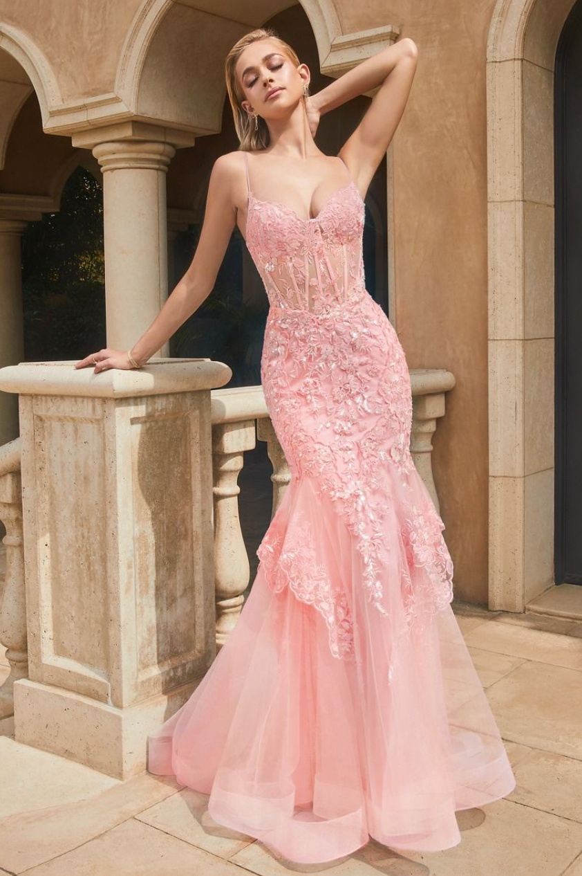 Branwin LaDivine 9316 Lace & Tulle Mermaid Wedding Gown - Elegant Bridal Dress for Beach, Church, and Formal Ceremonies