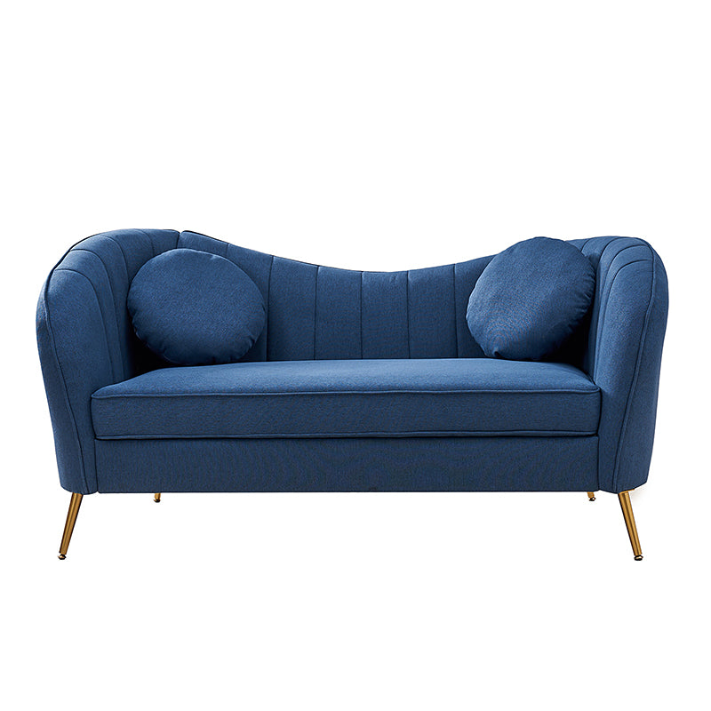 Emilio Contemporary Tufted Back Loveseat - Elegant & Comfortable Small Sofa for Living Room, Bedroom or Office - Perfect for Relaxing & Entertaining Guests