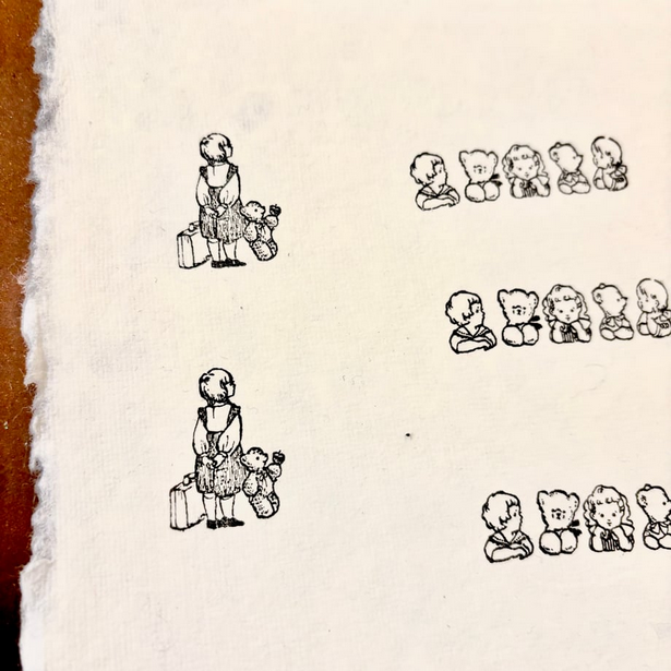 Krimgen Wooden Rubber Stamp - Departure Stamp for Travel Scrapbooking, DIY Crafts & Document Marking | Handmade Wood Stamp for Passport, Journal & Stationery