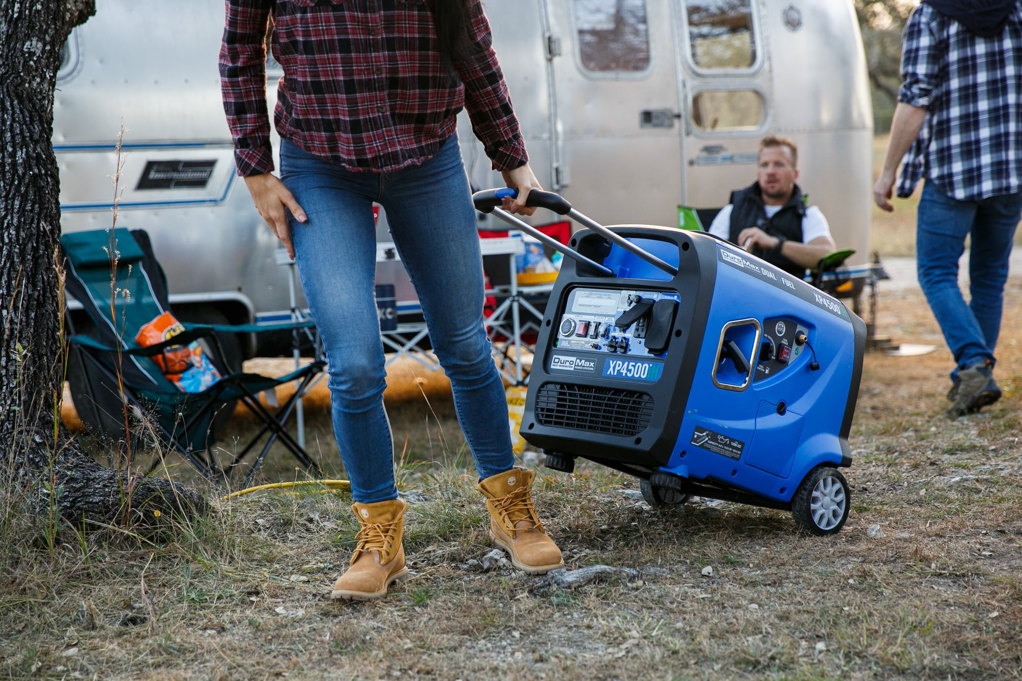 4,500 Watt Dual Fuel Portable Inverter Generator with CO Alert - Reliable Power for Camping, RV Trips & Emergency Backup