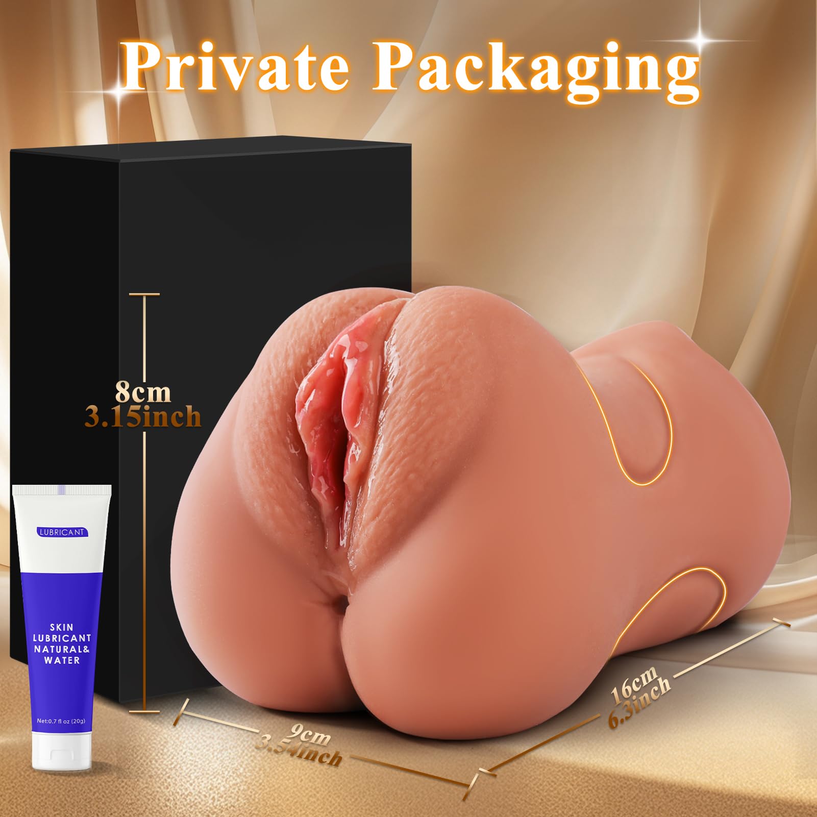 Kismloit 3-in-1 Male Masturbator - Realistic 3D Vagina & Tight Anus Stroker for Men | Adult Sex Toy for Penis Stimulation | Pocket Pussy & Fleshlight Alternative | Great for Solo Play, Couples Fun & Discreet Use