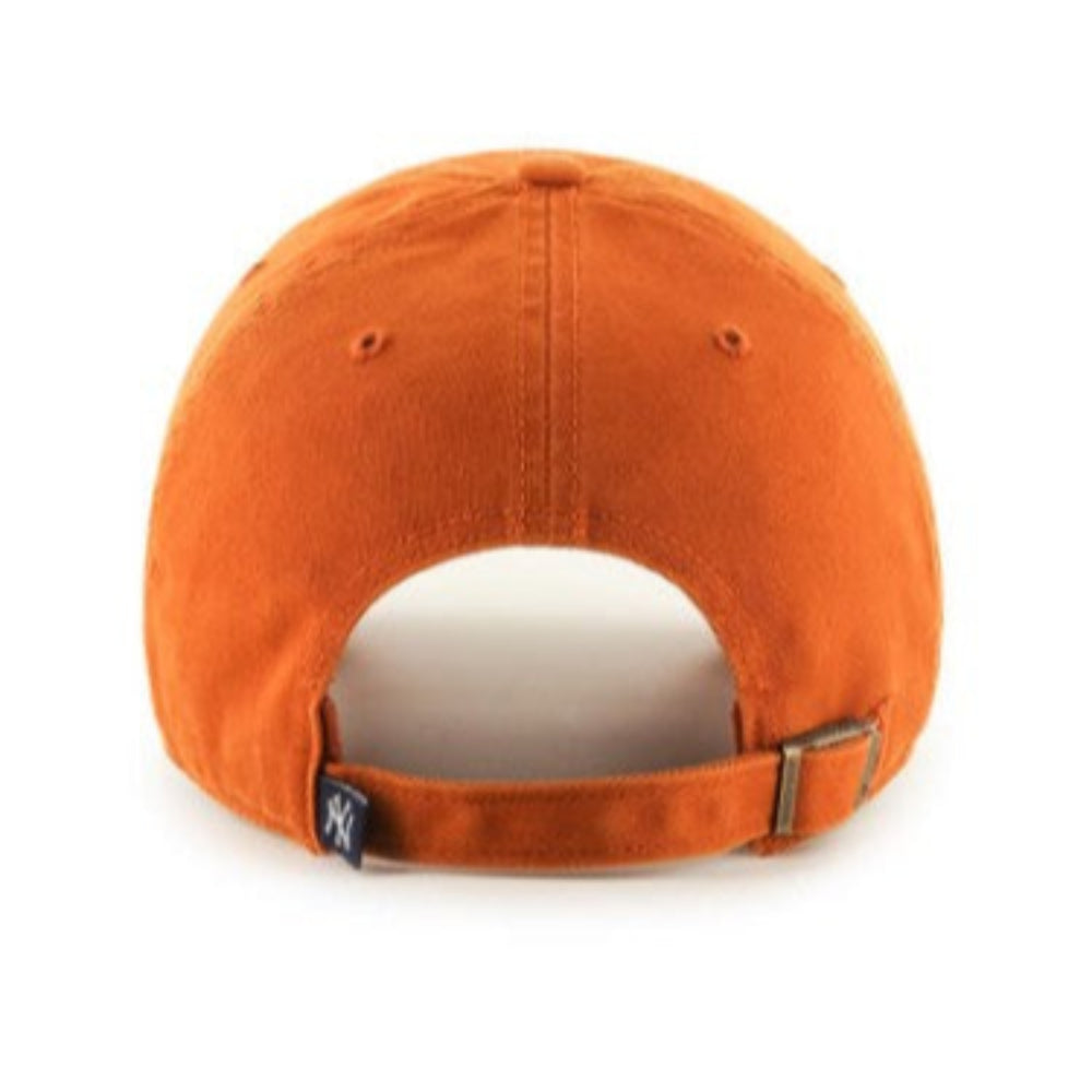 47 Brand New York Yankees Cleanup Adjustable Baseball Cap - Burnt Orange - Adjustable Snapback Hat for Men & Women - Perfect for Baseball Games, Outdoor Sports & Casual Wear