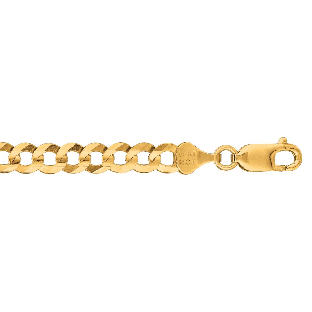 10K Gold 5.7mm Comfort Curb Chain Necklace for Women - Durable Everyday Jewelry for Casual & Formal Occasions