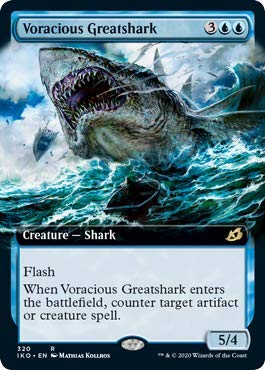 Magic: The Gathering - Voracious Greatshark Extended Art Card - Ikoria: Lair of Behemoths MTG Collectible Card Game - Perfect for Deck Building and Strategy Battles