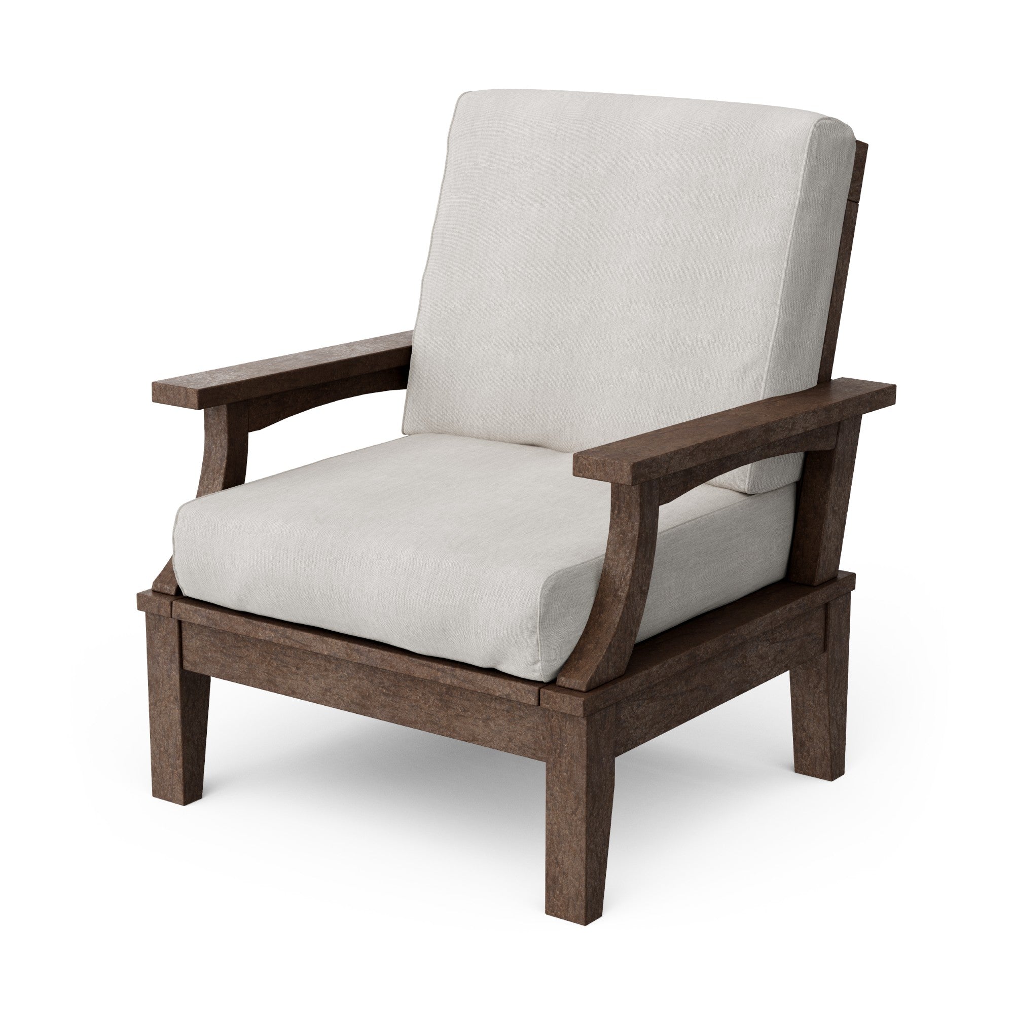 Heritage Deep Seating Patio Chair with Weather-Resistant Cushions - Outdoor Lounge Furniture for Garden, Poolside & Backyard Relaxation