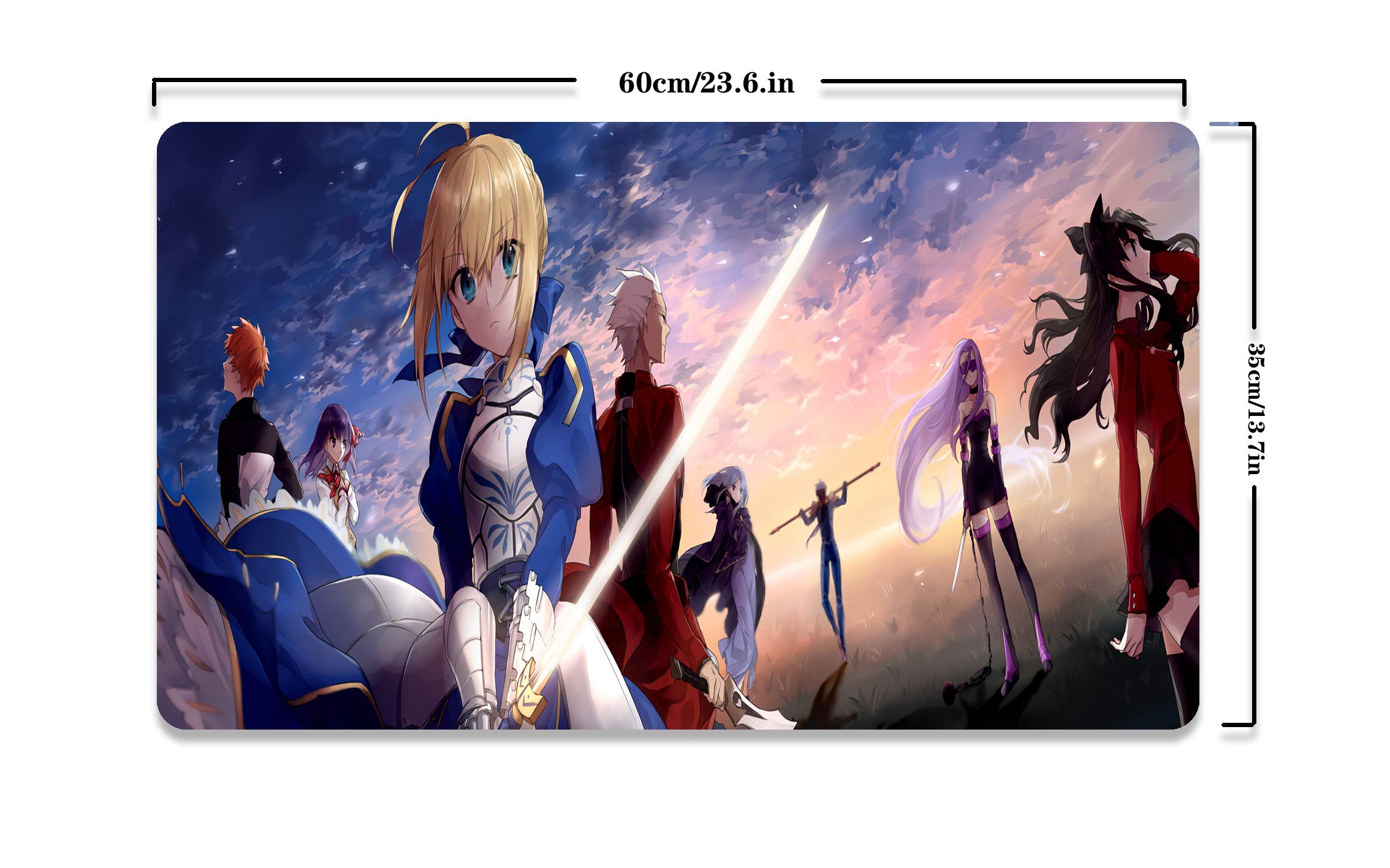 Fate Stay Night Anime Mouse Pad - Large Gaming Desk Mat for Keyboard & Mouse, Saber Alter Fate Grand Order Themed - Perfect for PC Gaming, Office Work & Anime Decor (269)