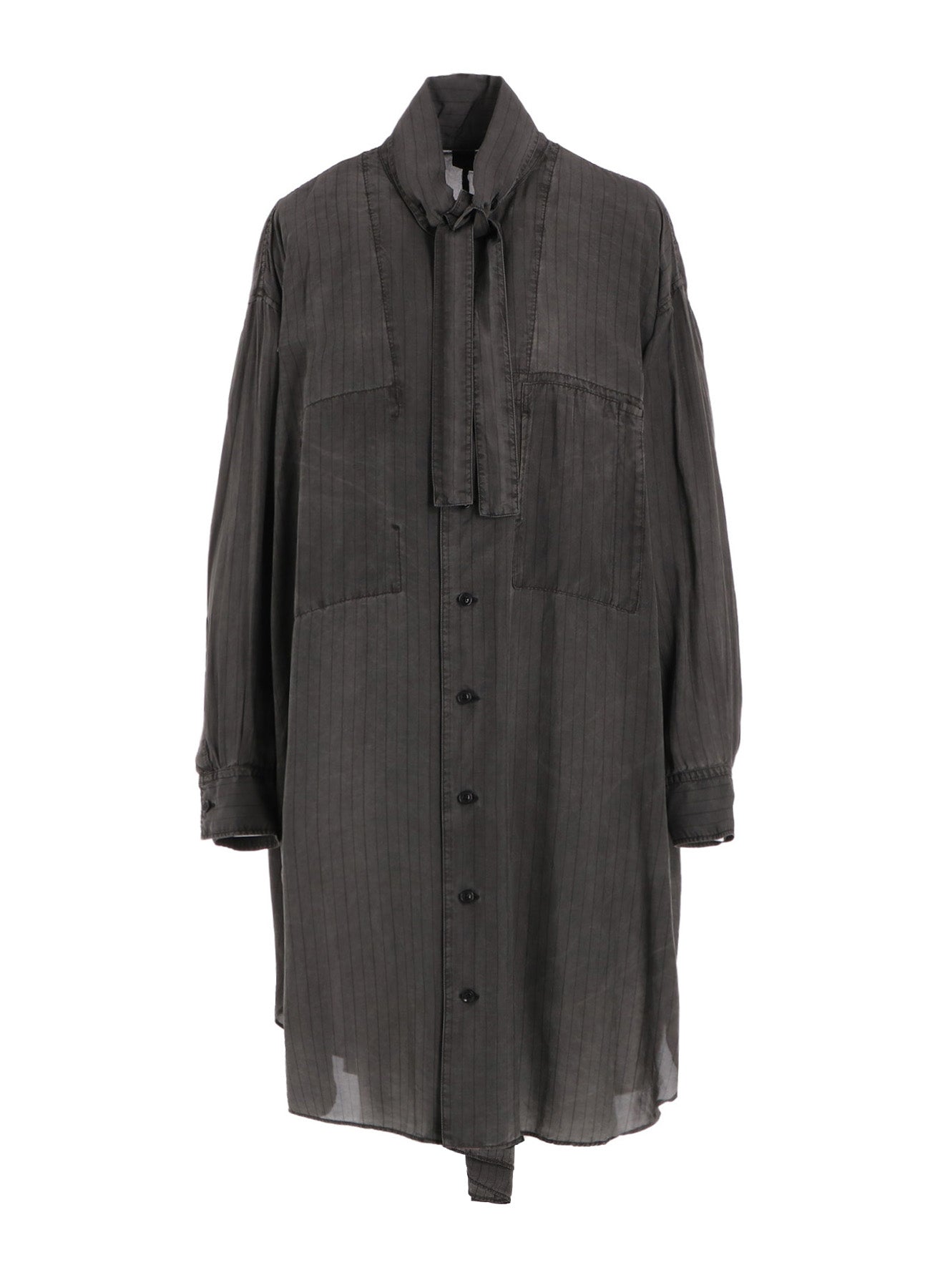 Stylish Cupro Stripe Shirt Dress with Tie - Perfect for Work, Casual Outings & Summer Travel