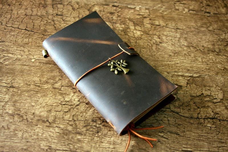 Custom Traveler's Notebook Journal - Personalized Leather Refillable Diary for Writing & Sketching - Perfect for Travel, Work, and Creative Journaling