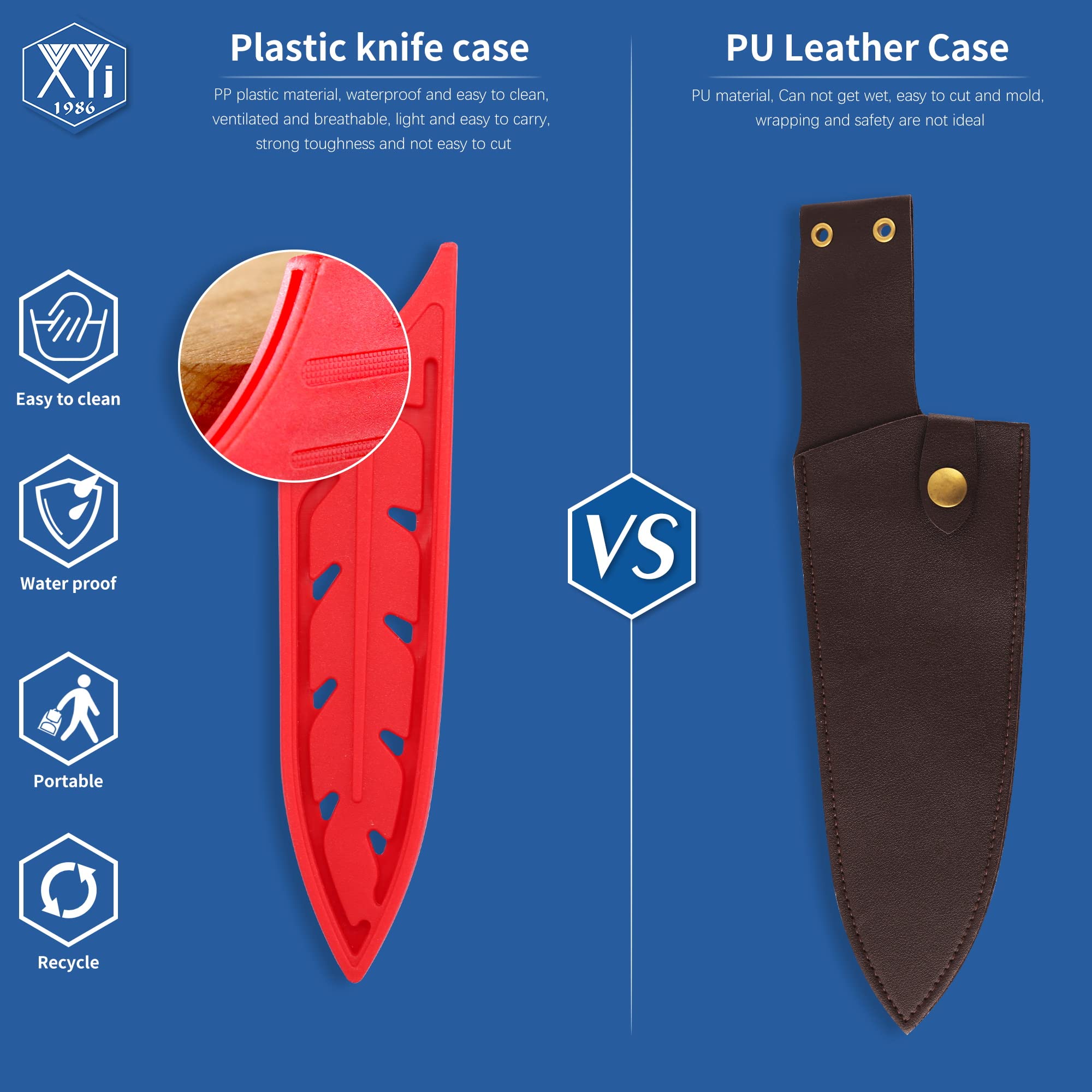 XYJ 2-Pack Universal Knife Sheath Protectors - Premium Edge Guards for 5