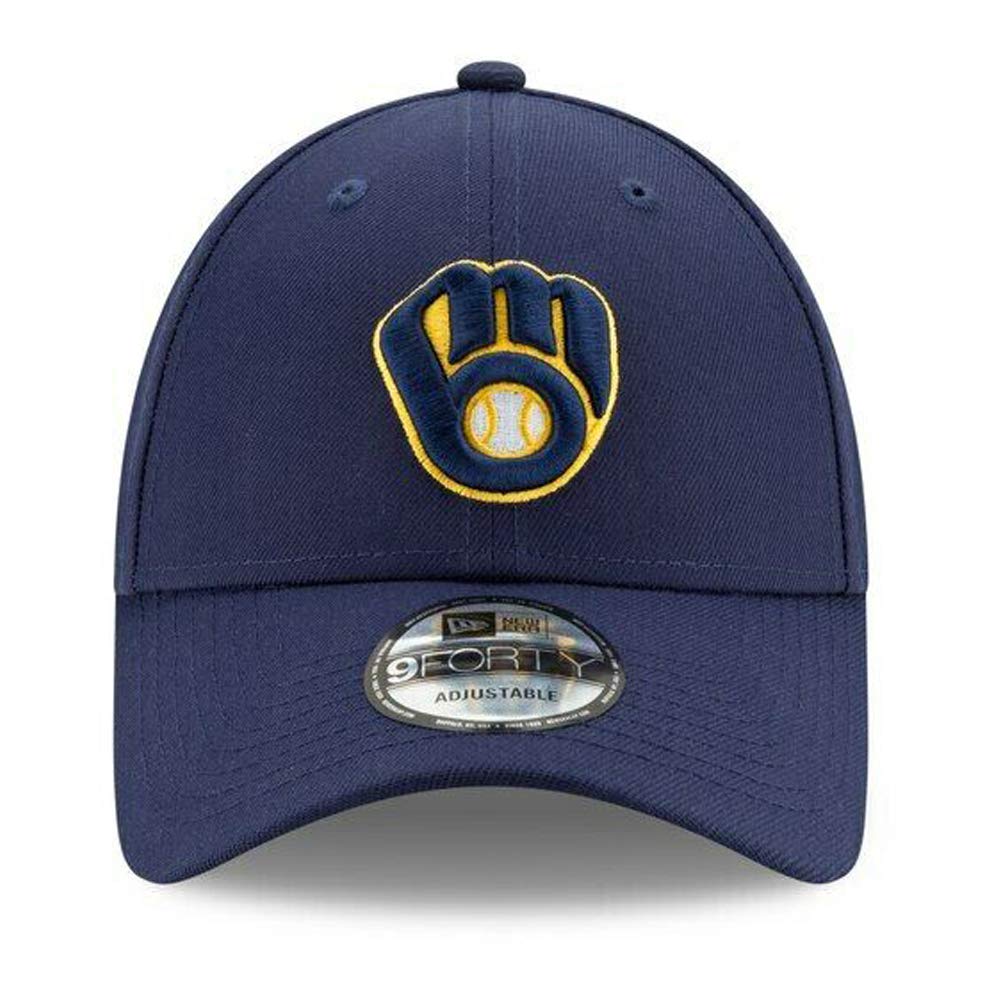 New Era Kids Milwaukee Brewers The League 9FORTY Adjustable Navy Baseball Cap - Perfect for Little League Games, Sports Events & Everyday Wear