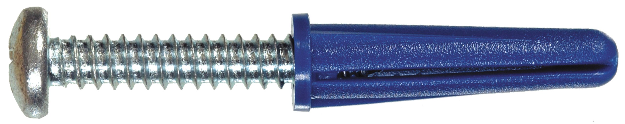 Heavy Duty Blue Ribbed Plastic Wall Anchors - Screw-in Drywall Anchors for Hanging Pictures, Shelves & Decor - Ideal for Home & Office Use