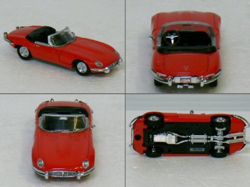 Hot Wheels Legends Jay Leno Collection Jaguar XKE Convertible Car Replica - 1:64 Scale Die-Cast Model Toy Car with Red Finish - Perfect for Collectors, Display & Kids Play