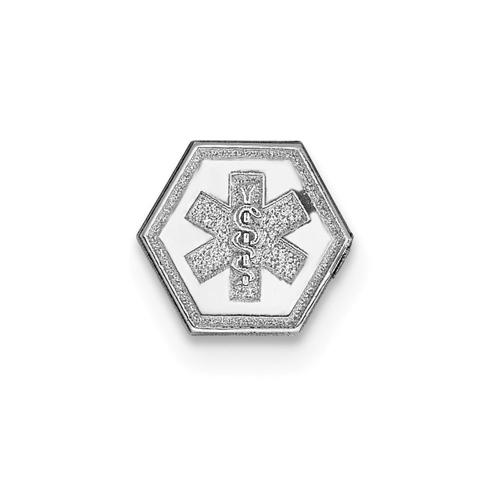14K White Gold Medical Jewelry Pendant for Women - Hypoallergenic Fine Jewelry - Perfect for Nurses, Doctors & Healthcare Professionals