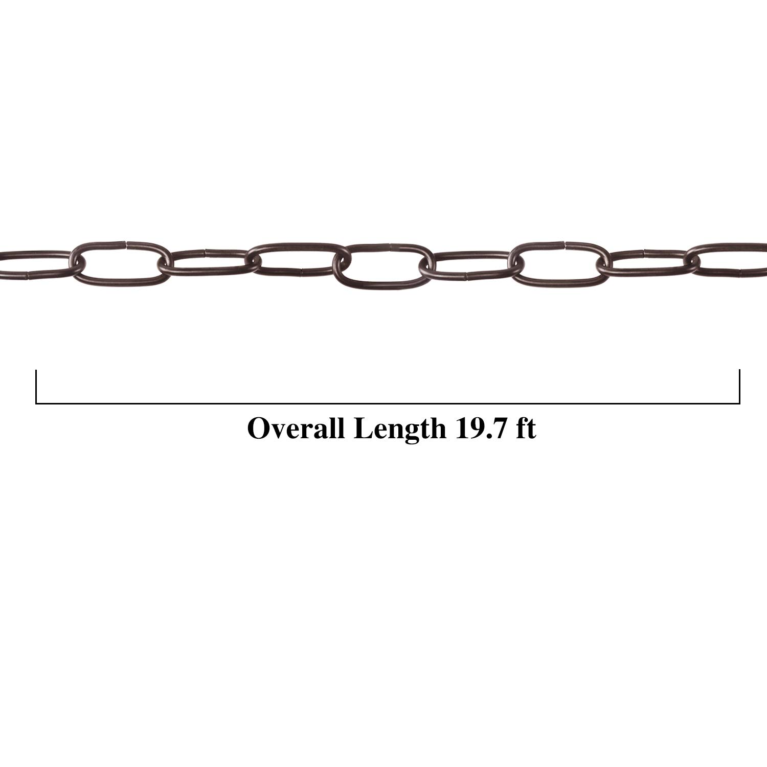 LALUZ 19 Feet Bronze Ceiling Light Fixture with Chain - Elegant Pendant Lighting for Dining Room, Living Room, Bedroom, and Entryway