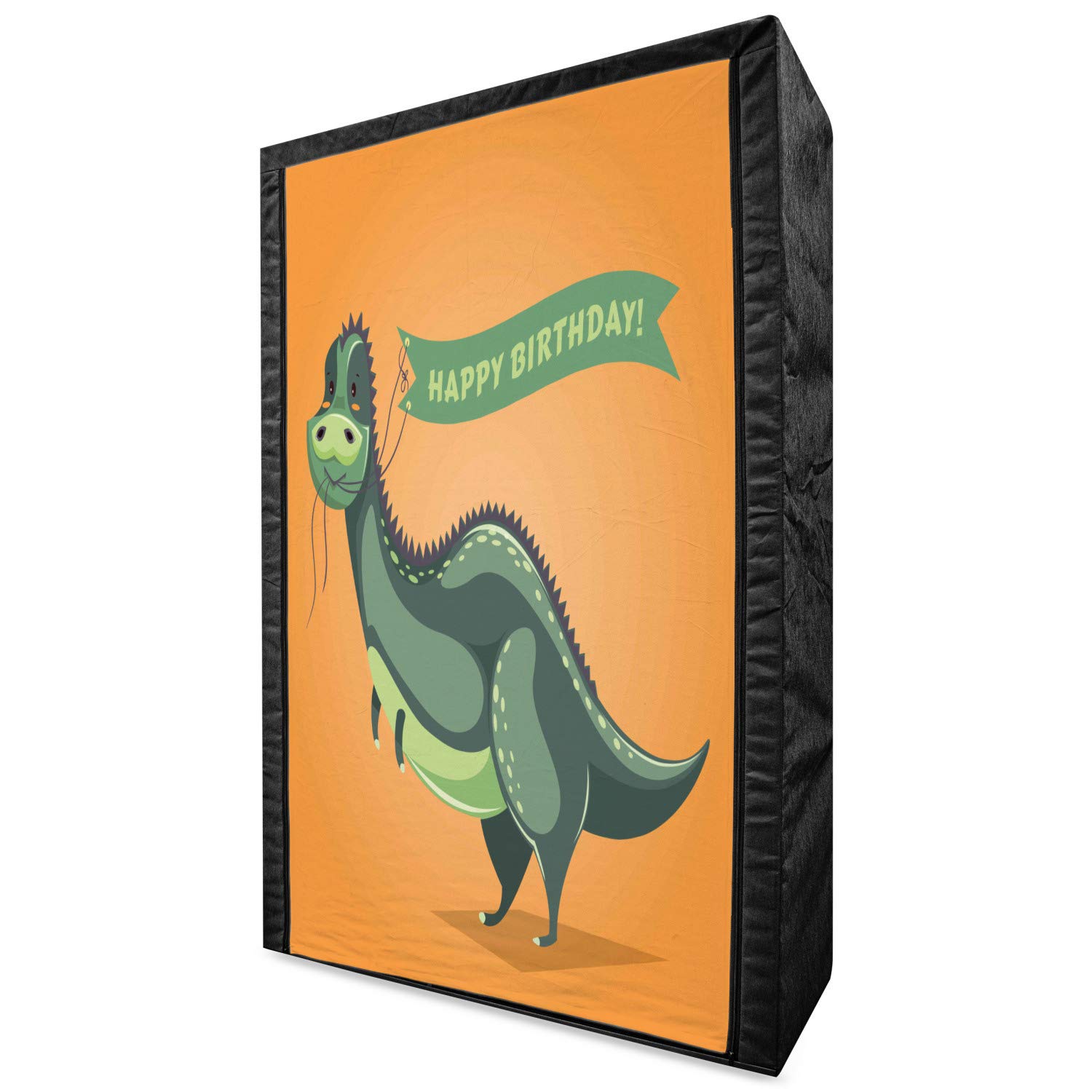 Ambesonne Funny Cartoon Dinosaur Birthday Fabric Wardrobe - 42.5
