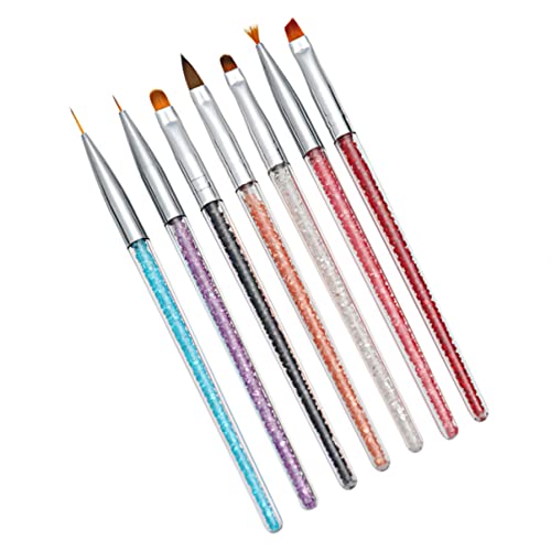 Beavorty 7Pcs Nail Art Brush Set - Professional Detailing Brushes for Nail Art, Liner, Drawing & Design | Perfect for Salon, Home Manicure & DIY Nail Art Accessories