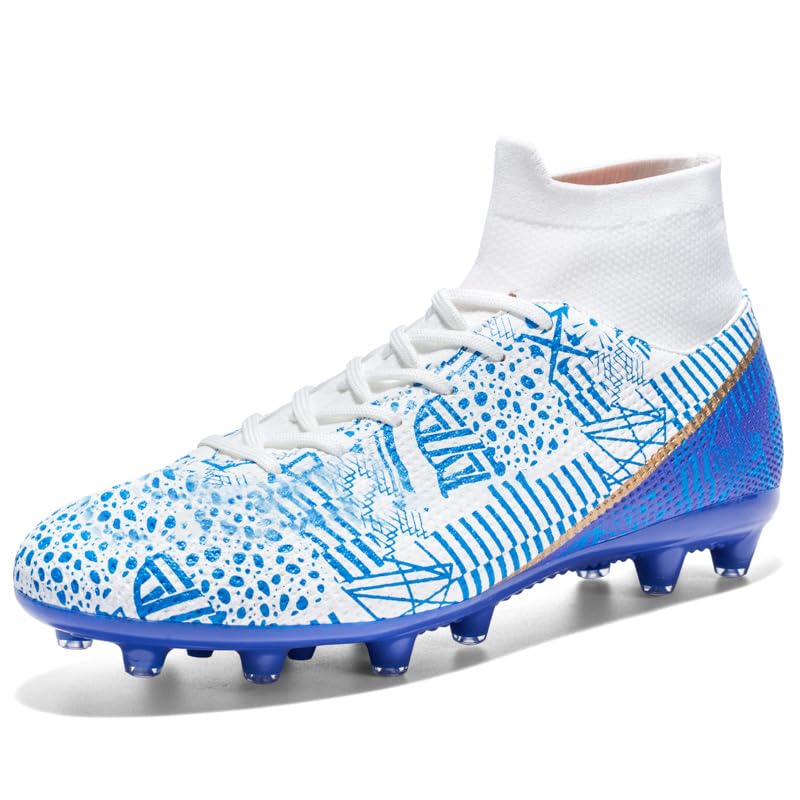 Best Men's & Women's Soccer Cleats - Lightweight High-Top Football Boots for Outdoor Training & Ground Athletic Performance | Perfect for Soccer Matches, Practice & Field Sports