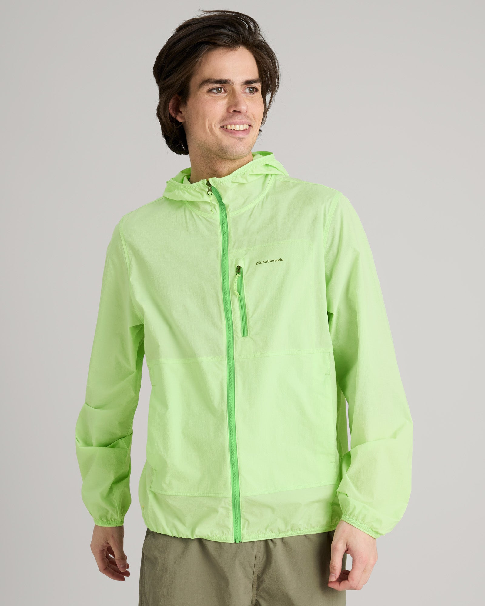 Men's Lightweight Stretch Windbreaker Jacket - Waterproof & Breathable for Outdoor Running, Hiking & Travel