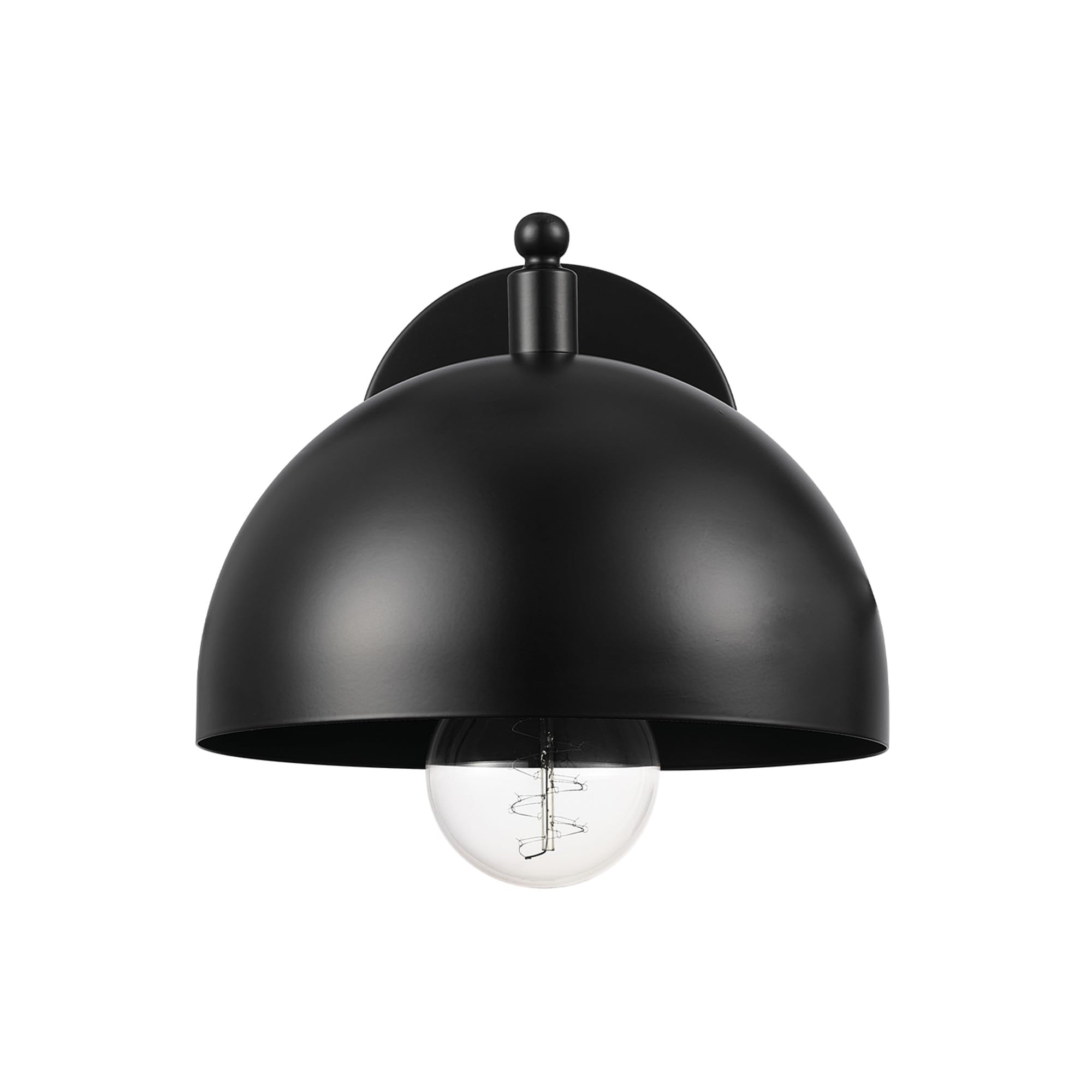 Matte Black Wall Sconce with E26 Socket - Bedroom & Living Room Lighting
