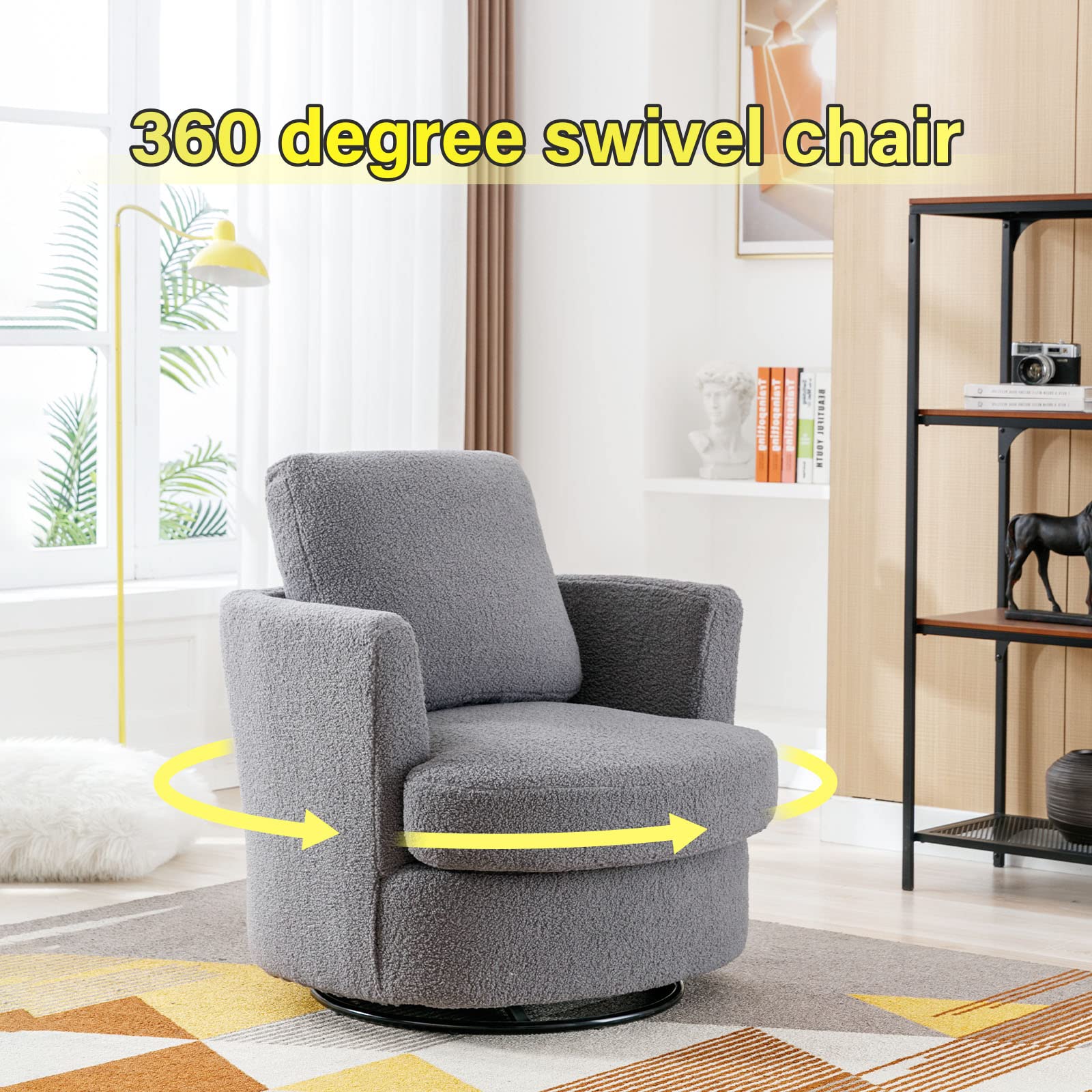 360-Degree Swivel Accent Chair - 31.9