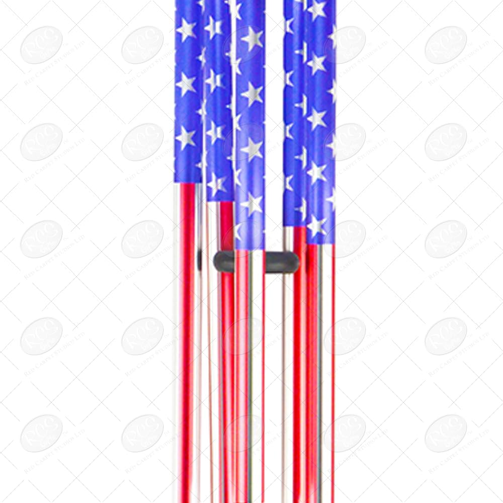 Large Patriotic Wind Chime with USA Flag Design - Outdoor Garden Decor for Porch, Patio & Backyard