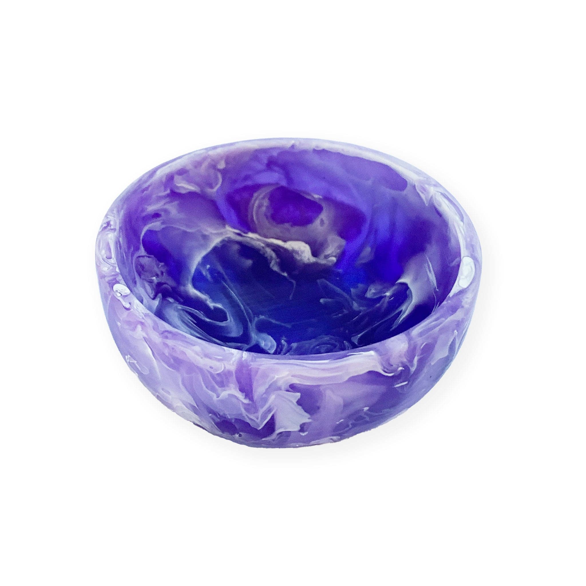 Swirl Resin Mini Bowls - Handmade Lilac Purple Decorative Bowls for Jewelry, Keys & Trinkets | Perfect for Home Decor, Gift Giving & Boho Style