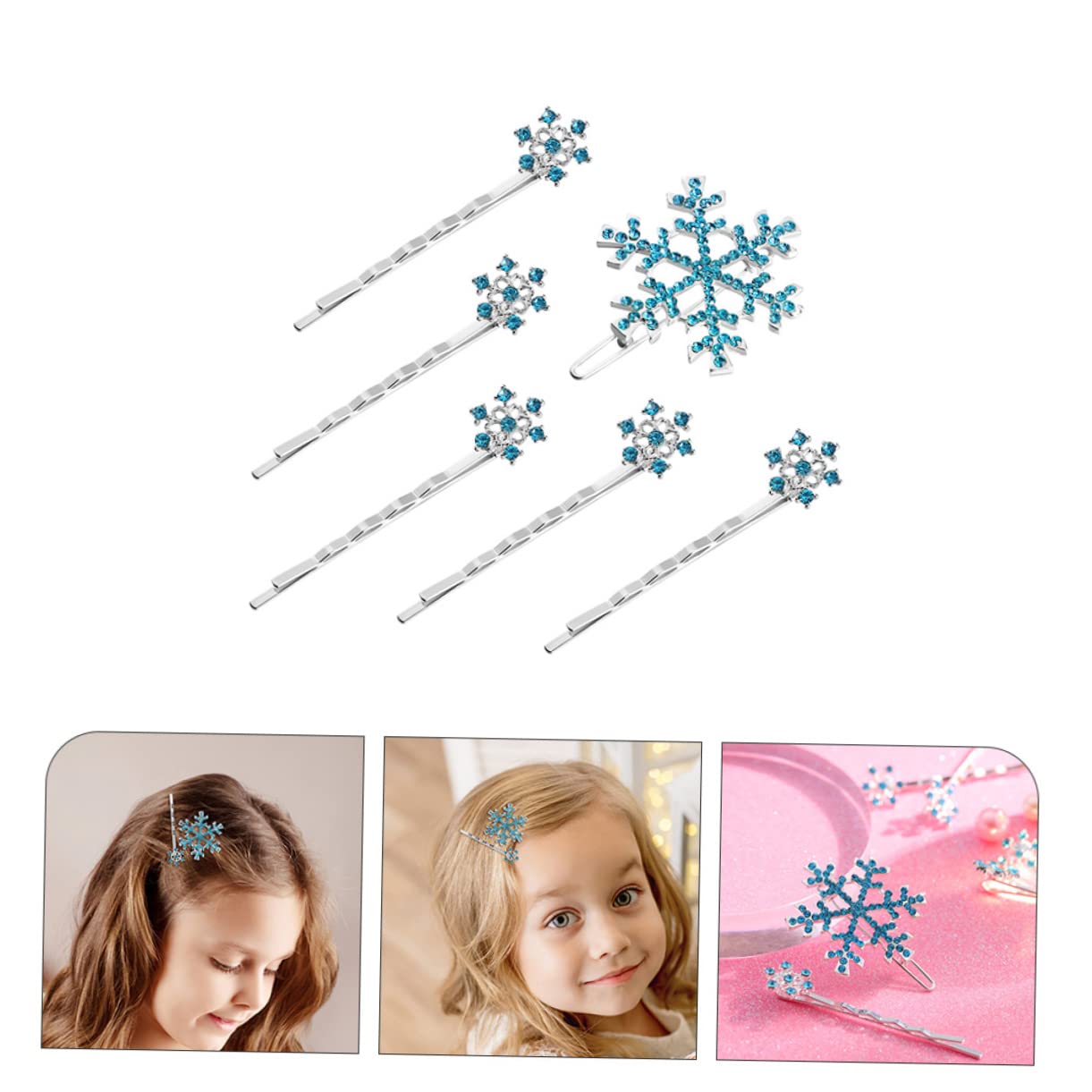 FOMIYES 54 Pcs Snowflake Hair Clips Set - Alloy Hair Barrettes & Roller Clips for Women & Girls - Christmas Hair Accessories & Winter Hair Decorations - Perfect for Parties, Weddings, and Holiday Styling