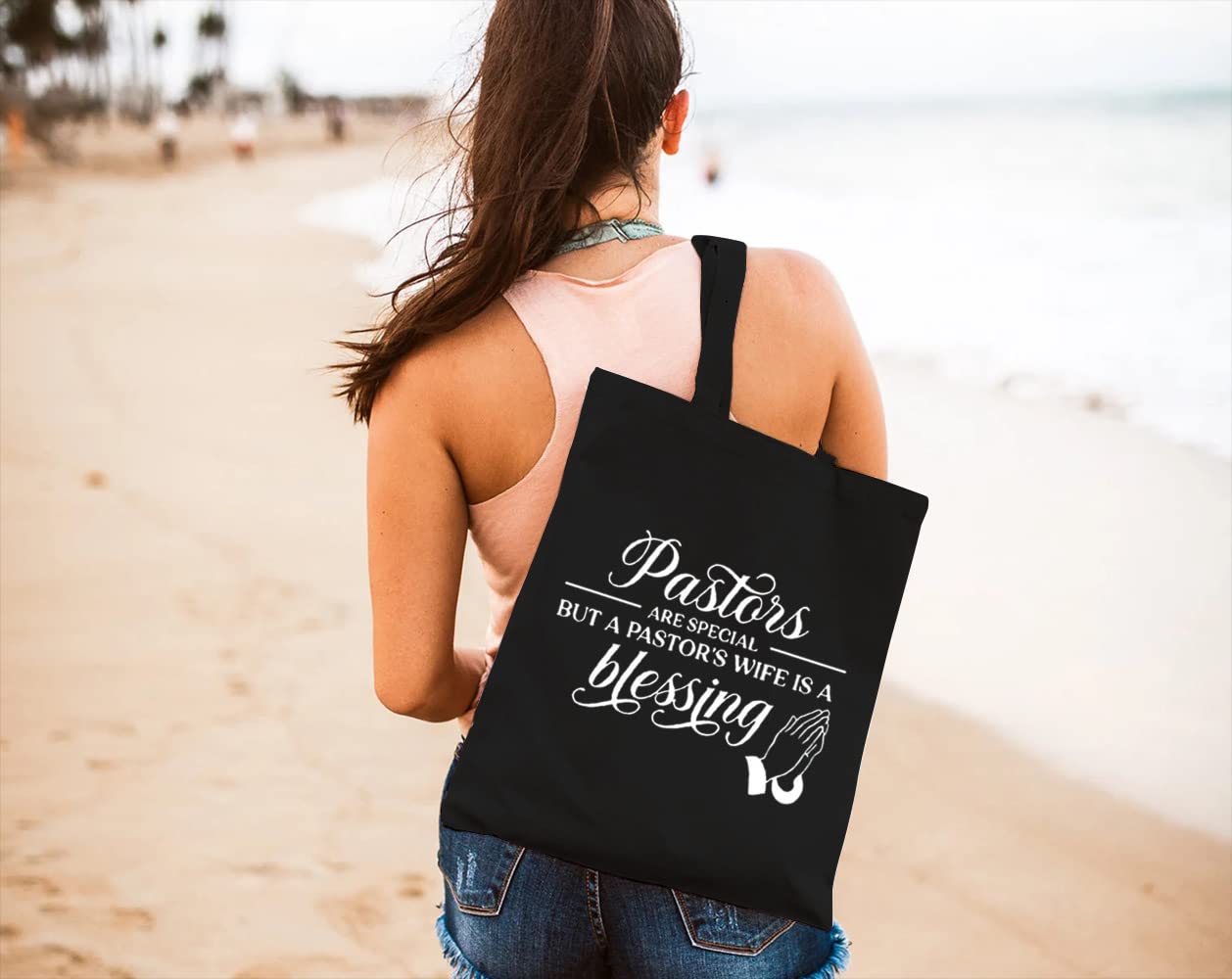 Reusable Canvas Tote Bag for Shopping, Work & Gifts - Eco-Friendly Grocery Shoulder Bag