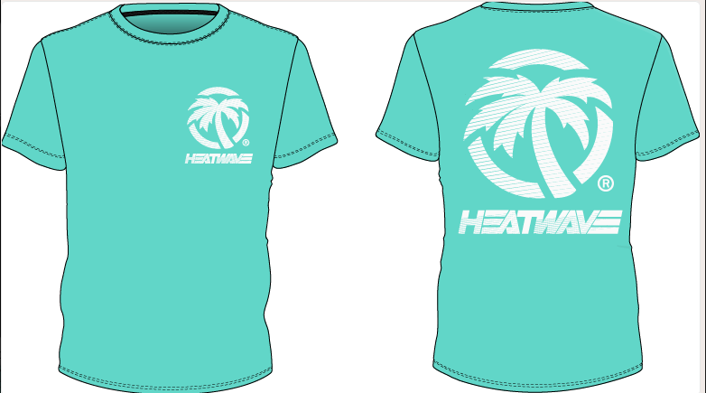 Cool & Comfortable Heat Wave Hydro T-Shirt in Teal - Perfect for Summer Outdoor Activities & Workouts