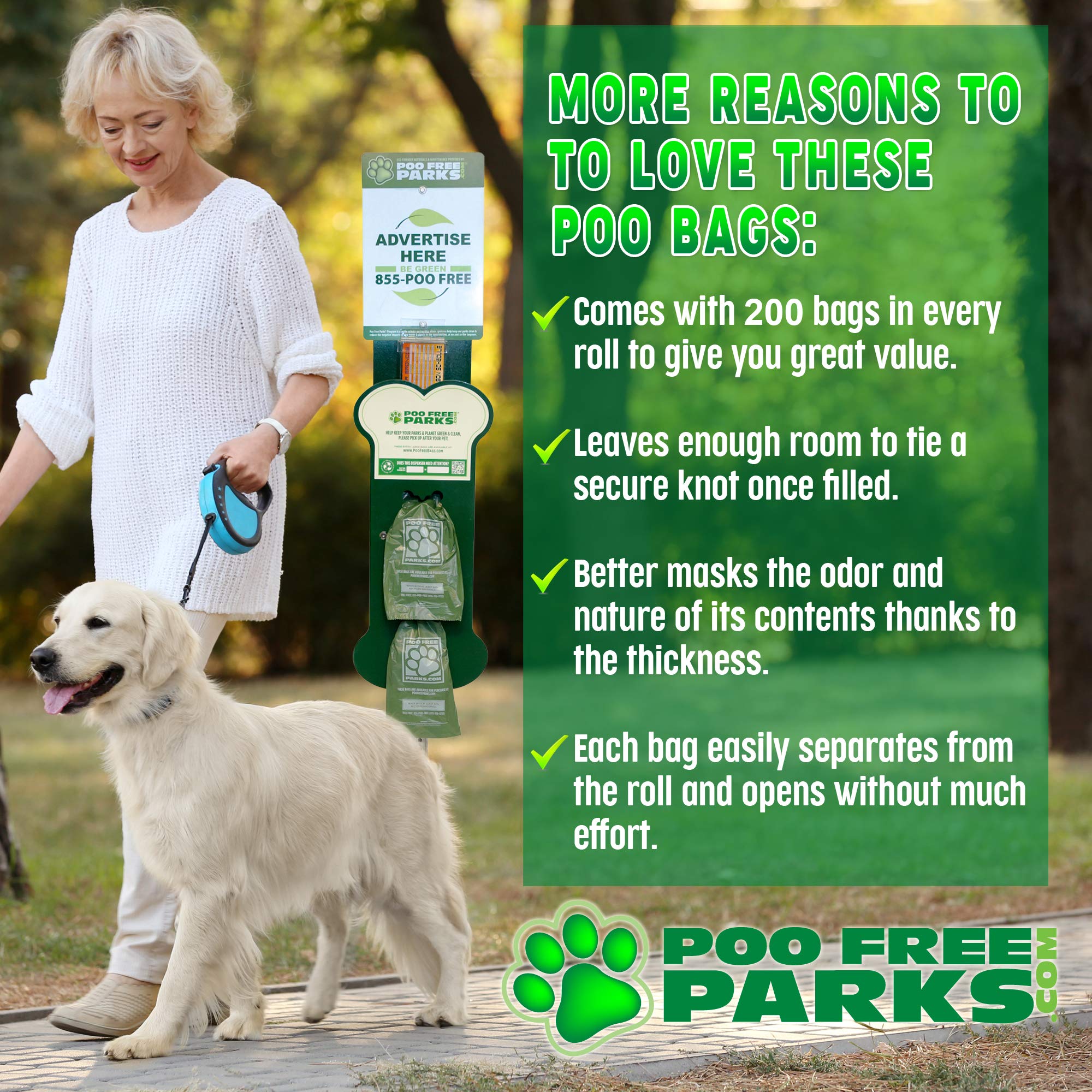 Biodegradable Dog Waste Bags - 600 Count XL Pet Poop Bags with Expandable Gusset | Extra Thick Leak-Proof Design for Easy Cleanup | Perfect for Parks, Walks & Backyard Use