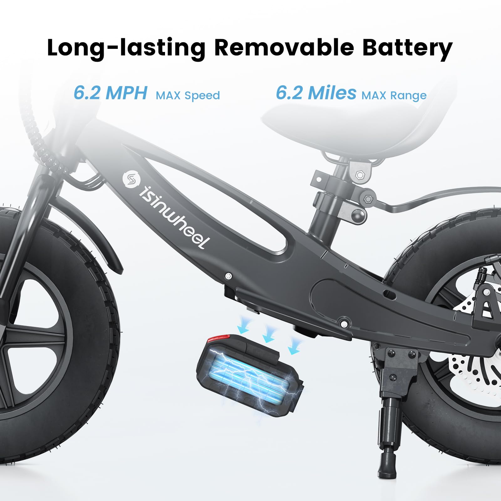 **Isinwheel 2-in-1 Electric Bike for Kids Ages 2-6 | 150W/250W Power, Swappable Battery, 12/14 Inch Inflatable Tires & Adjustable Seat | Electric Balance Bike & Motorcycle for Boys & Girls | Perfect for Backyard Rides, Parks & Neighborhood Adventures**