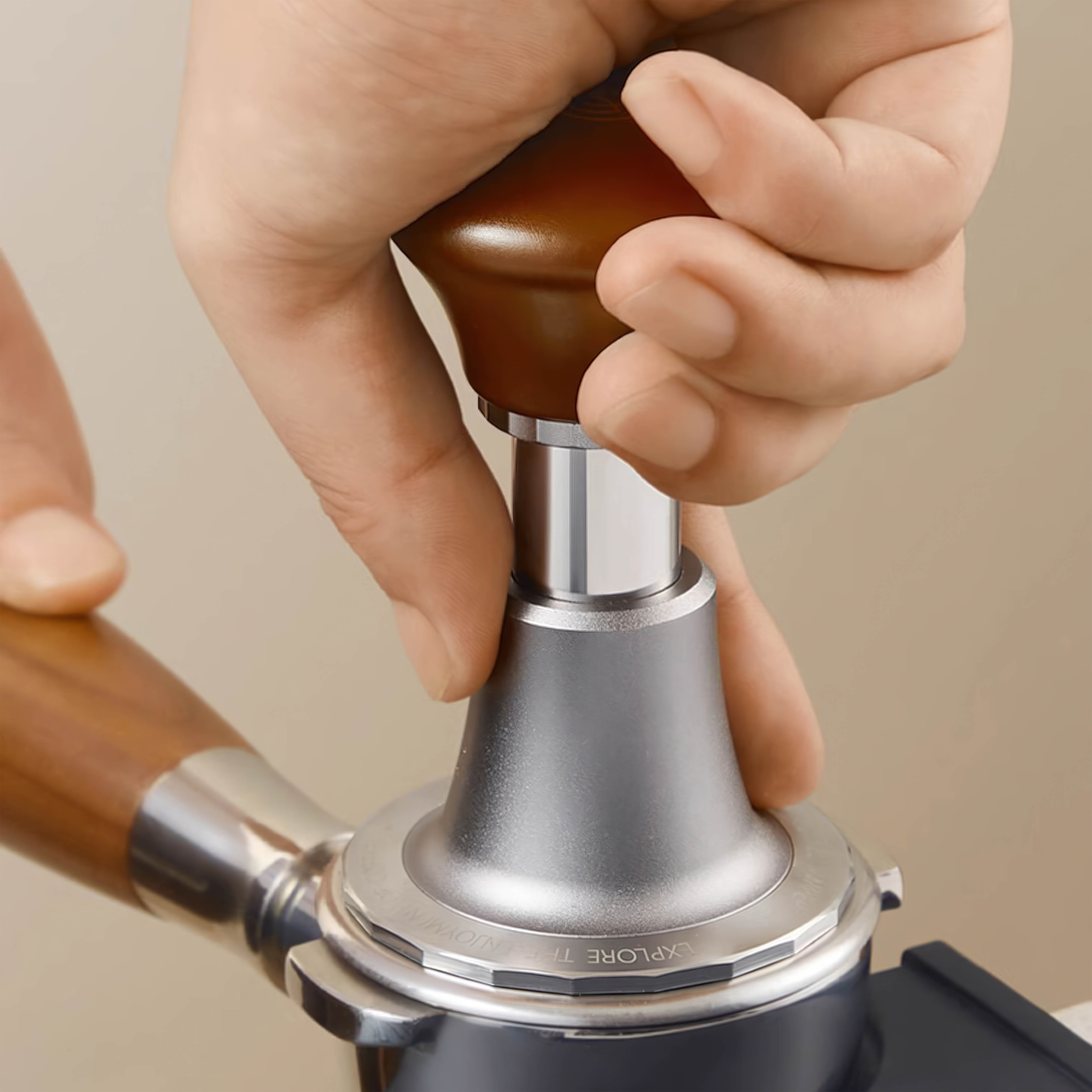 Premium Stainless Steel Coffee Tamper - 58mm Espresso Tamper for Barista & Home Use - Perfect for Espresso Machines & Coffee Pressing