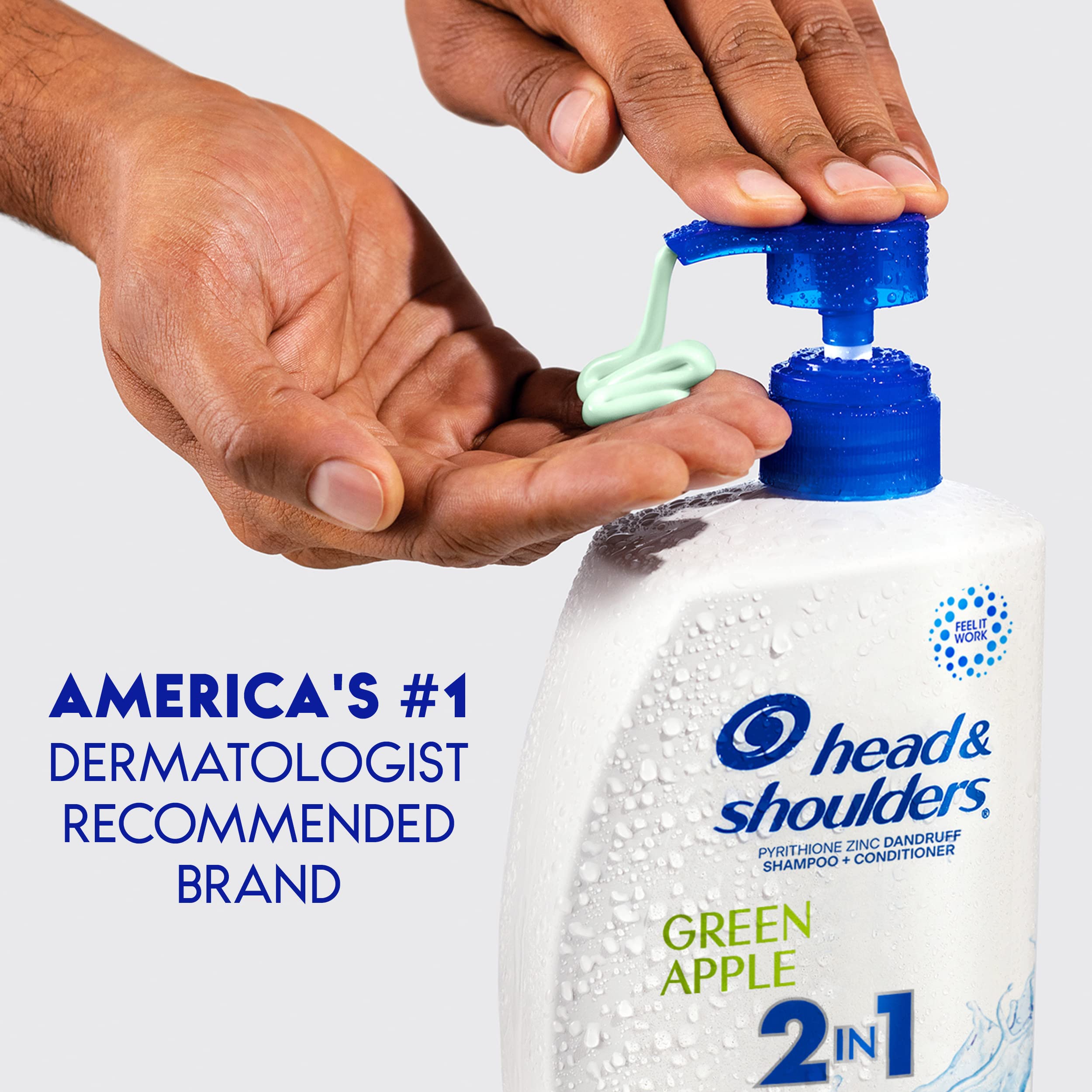 Head and Shoulders 2-in-1 Anti Dandruff Shampoo & Conditioner with Green Apple - Paraben Free, 28.2 oz - Daily Scalp Treatment for Flaky, Itchy Scalp Relief - Perfect for Men & Women with Dry Hair
