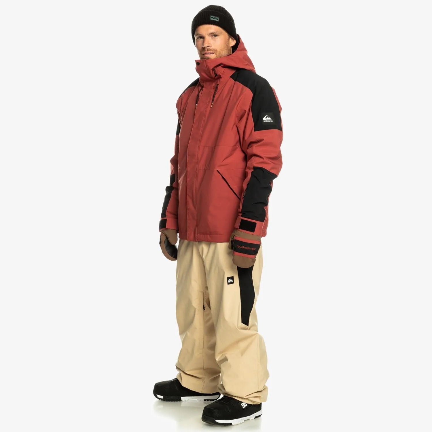 Quiksilver Snow Radicalo Red & Black Snowboard Jacket - Waterproof & Insulated for Winter Sports & Outdoor Adventures