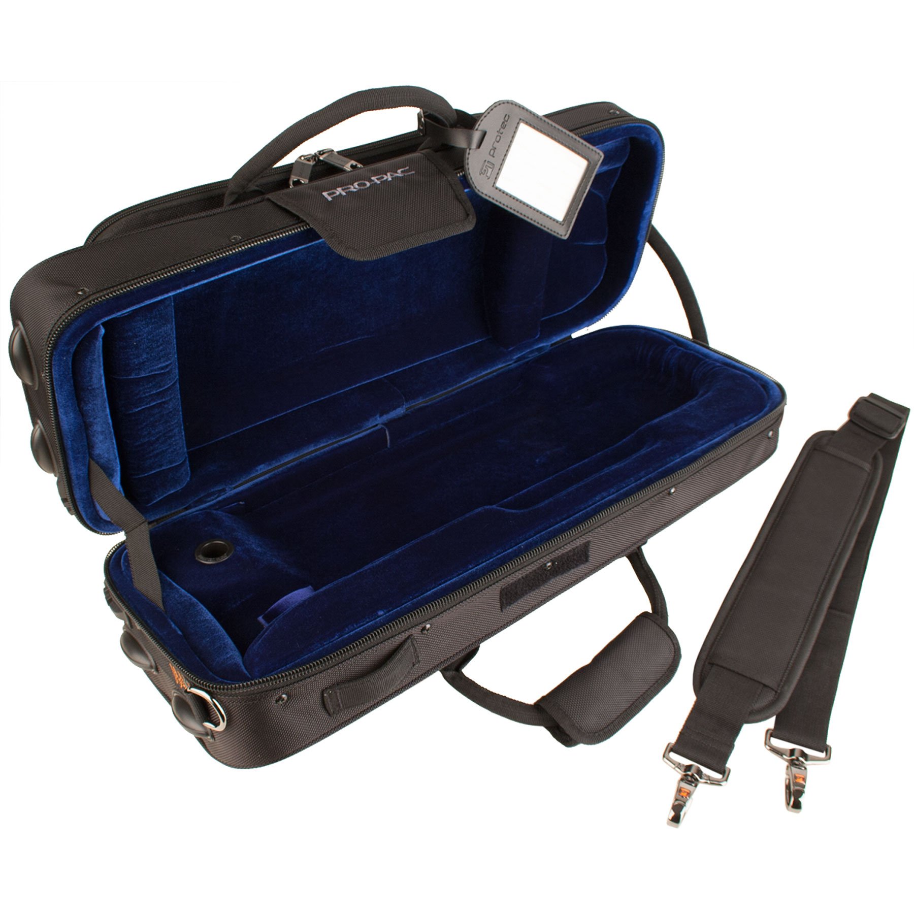 Protec Trumpet Contoured PRO PAC Case - Durable Black Instrument Case Model PB301CT for Professional Musicians & Students - Perfect for Travel, School & Performances
