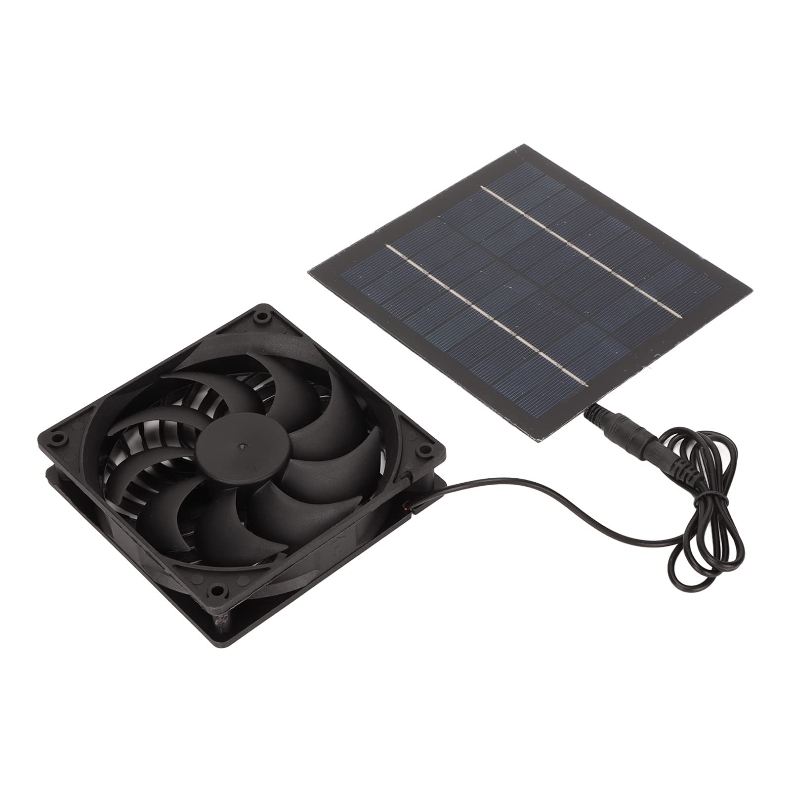 6V 5W Solar Panel Fan Kit - Quiet Operation, Easy Installation for Pet Houses & Kennels - Perfect for Cooling Dog Houses, Cat Shelters & Outdoor Animal Enclosures