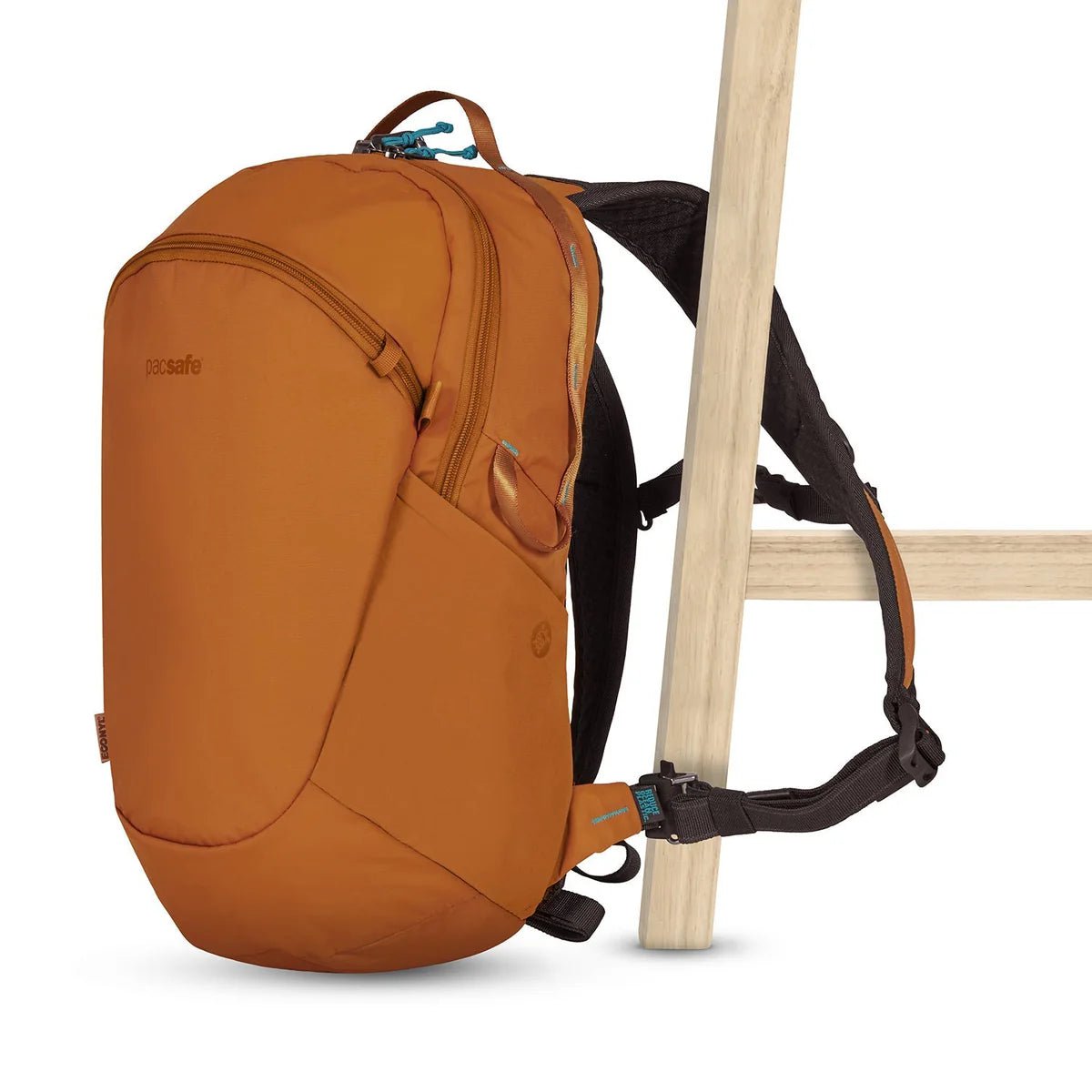 Pacsafe Eco 18L Anti-Theft Waterproof Travel Backpack for Commuting, Hiking & Airport Security - RFID Protection & Cut-Resistant Straps