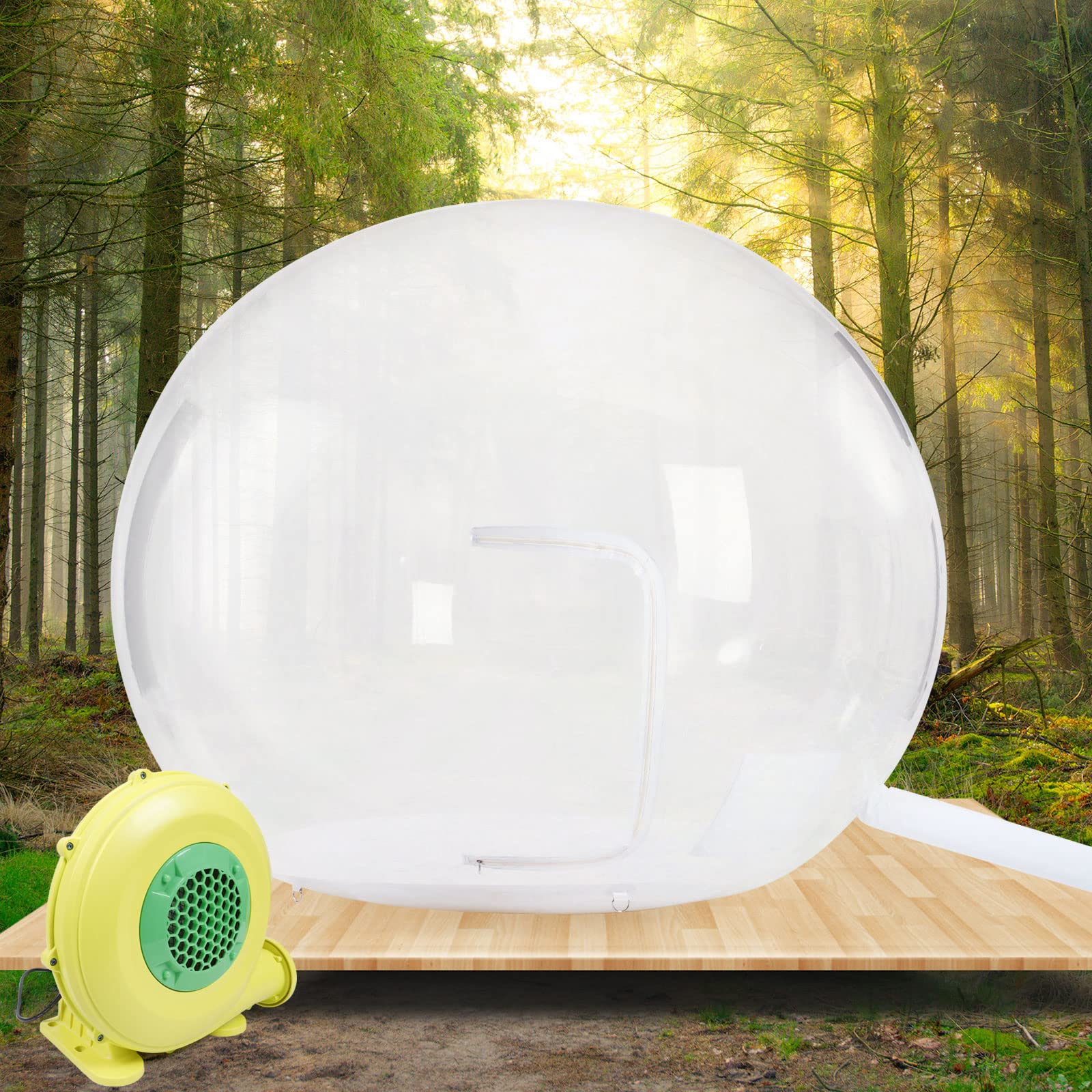 Inflatable Bubble Tent - Transparent Dome with Quiet Air Blower for Indoor/Outdoor Use | Perfect for Backyard Camping, Stargazing, Festivals & Advertising Events | Family-Friendly Portable Igloo Shelter