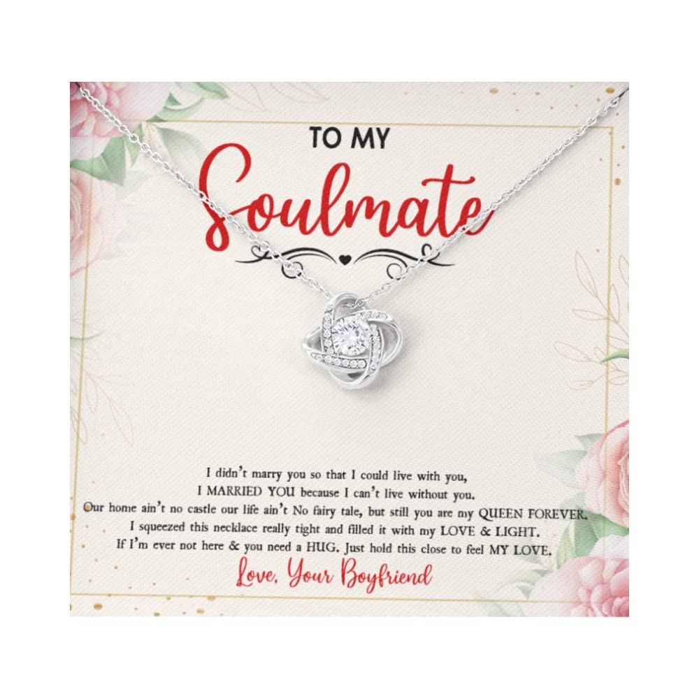 Love Knot Earring & Necklace Set with Message Card - Romantic Gift for Soulmate, Couples, Anniversary, Valentine's Day - Perfect for Proposals, Weddings & Special Occasions