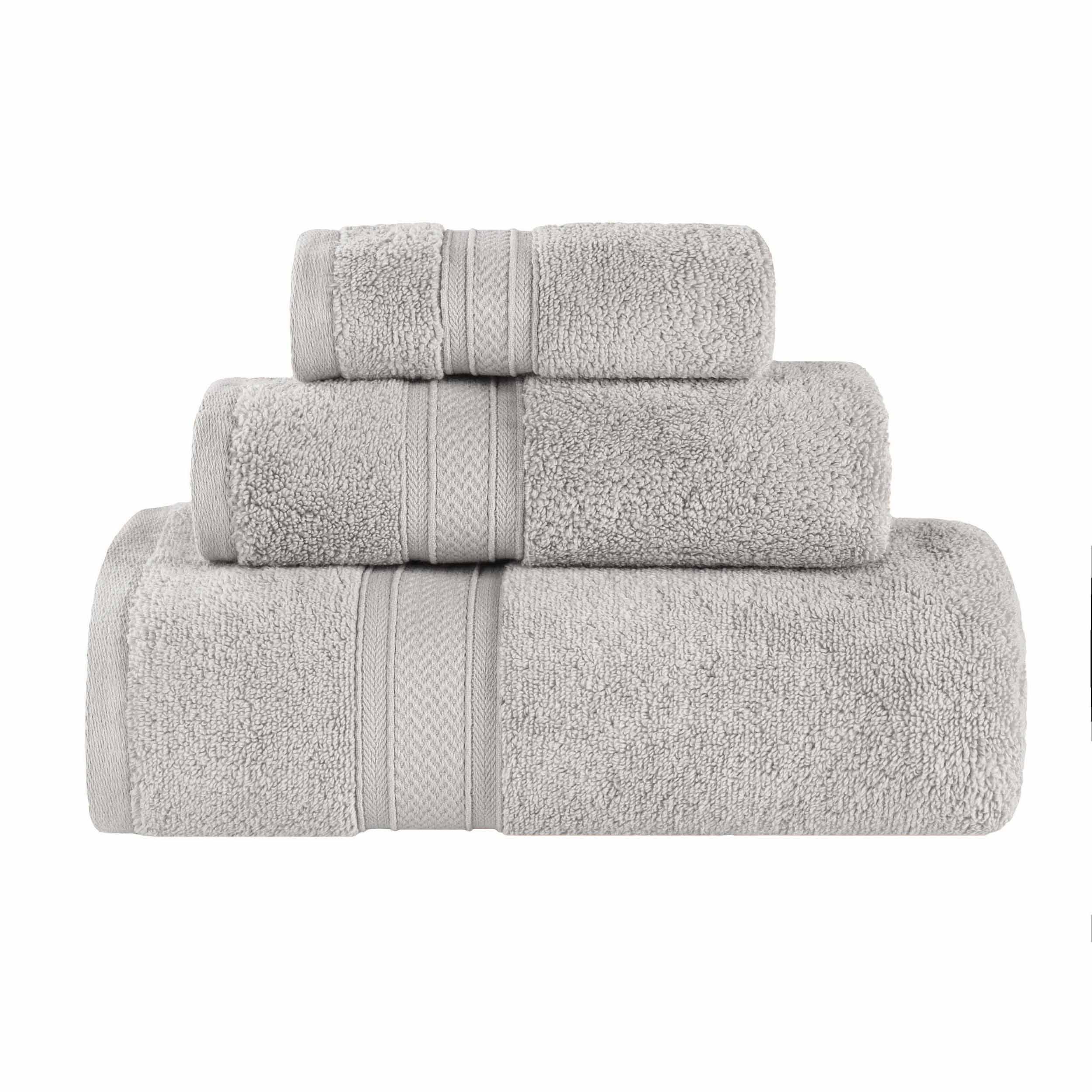 Premium 3-Piece Zero Twist Cotton Towel Set - Ultra Soft, Highly Absorbent & Elegant for Bathroom, Spa & Luxury Home Use
