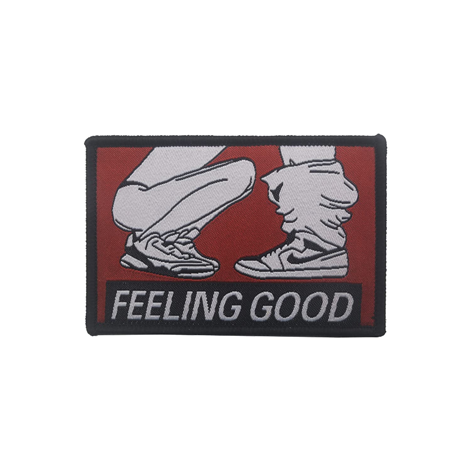 Funny Feeling Good Embroidered Tactical Morale Patch - Hook and Loop Fastener for Military Gear, Backpacks & Tactical Vests - Perfect for Outdoor Adventures, Airsoft & Cosplay