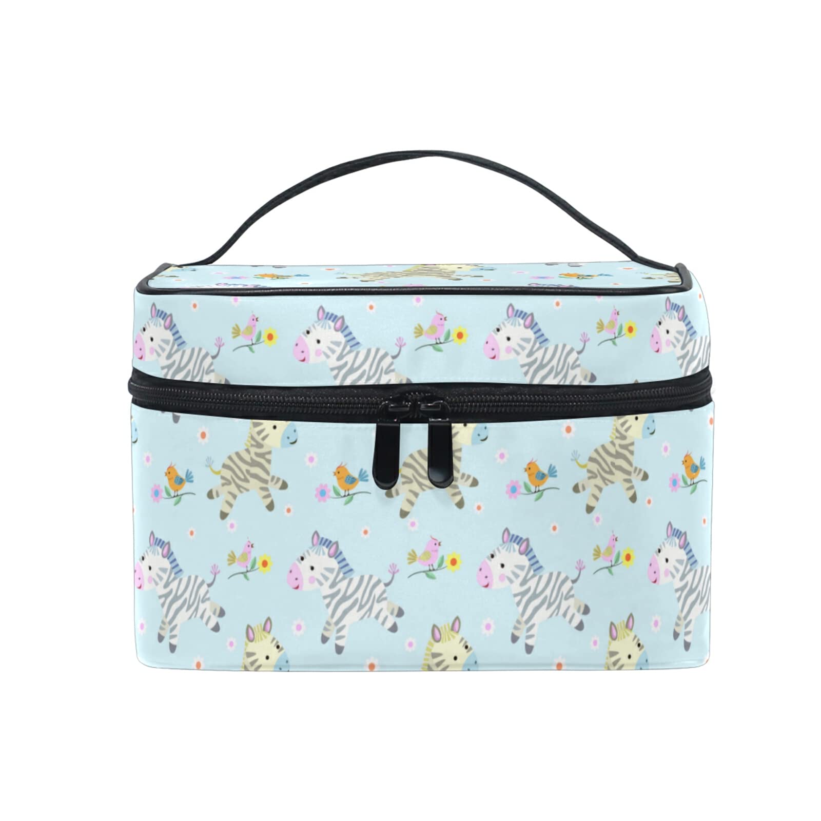Adorable Baby Gift Horse & Zebra Print Makeup Bag for Women - Waterproof Cosmetic Organizer & Travel Toiletry Case - Perfect for Travel, Gym, Bridal Shower & Birthday Presents