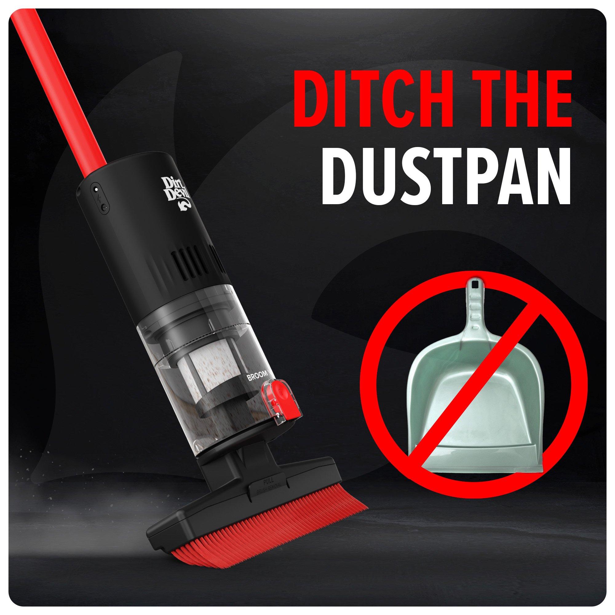 Powerful Cordless Broom Vacuum Cleaner - Lightweight & Efficient for Hardwood Floors & Pet Hair - Perfect for Quick Cleanups in Home, Office & Car